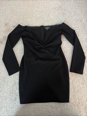 sparkling stunner black rhinestone cutout long sleeve mini dress Plus Size Cut Out Embellished Crepe High Neck, Noah Rhinestone Mini Dress in Black, Size 3X, For GNO/Date Night